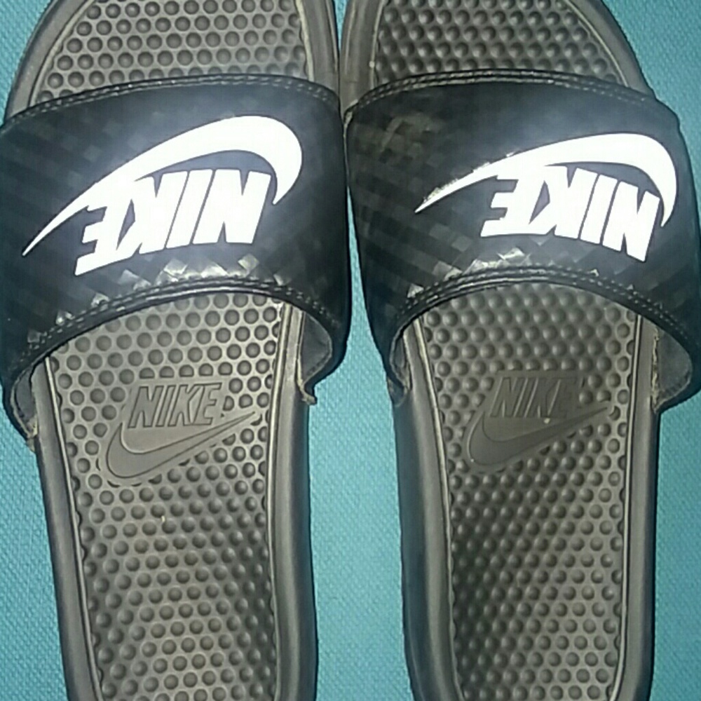 Black Nike Slides